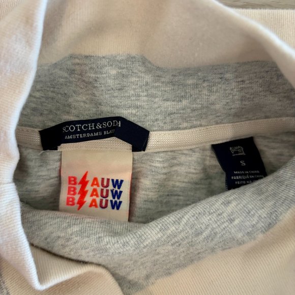 Scotch & Soda Gray Cream Colorblock Sweatshirt Knit Dress - Picture 6 of 7